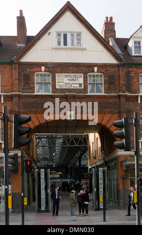 The entrance to Spitalfields Market in Commercial Street, East London. Stock Photo