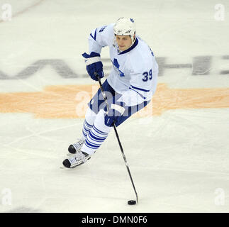 Nov 6, 2009 - Raleigh, North Carolina; USA - Toronto Maple Leafs (39) JOHN MITCHELL as the Toronto Maple Leafs defeated the Carolina Hurricanes with a final score of 3-2 as they played at the RBC Center located in Raleigh. Copyright 2009 Jason Moore. (Credit Image: © Jason Moore/ZUMApress.com) Stock Photo