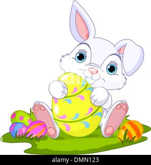 Easter. Bunny with Easter Egg Stock Vector