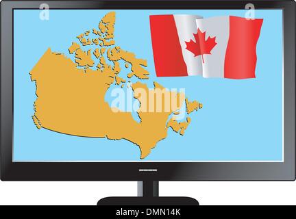 TV series with map and flag Stock Vector