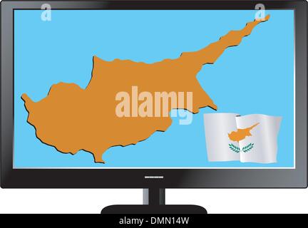 TV series with map and flag Stock Vector