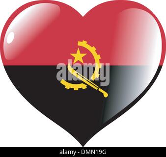 series with heart in national colours Stock Vector