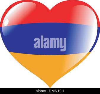 series with heart in national colours Stock Vector