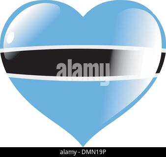 series with heart in national colours Stock Vector