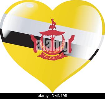 series with heart in national colours Stock Vector