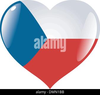 series with heart in national colours Stock Vector