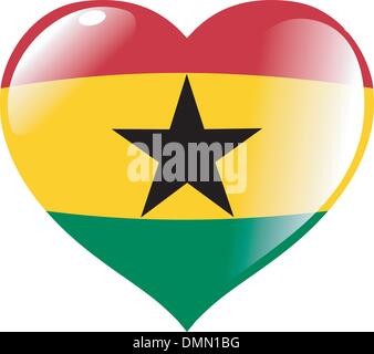 series with heart in national colours Stock Vector