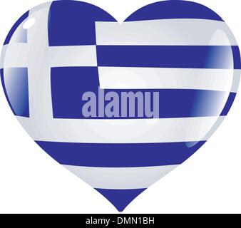 series with heart in national colours Stock Vector