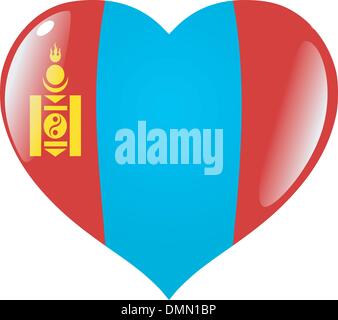series with heart in national colours Stock Vector