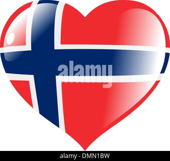 series with heart in national colours Stock Vector