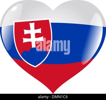 series with heart in national colours Stock Vector