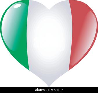 series with heart in national colours Stock Vector