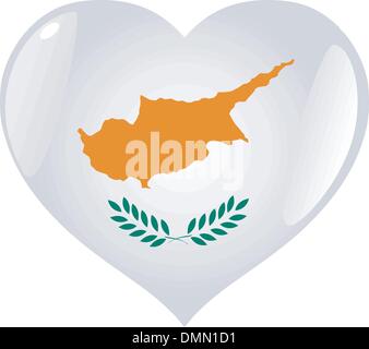 series with heart in national colours Stock Vector