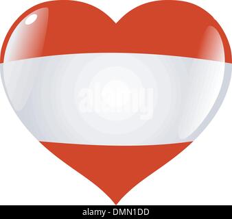 series with heart in national colours Stock Vector