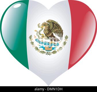 series with heart in national colours Stock Vector
