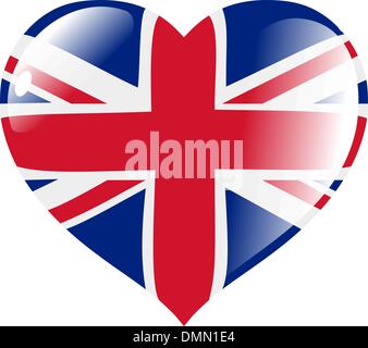 series with heart in national colours Stock Vector