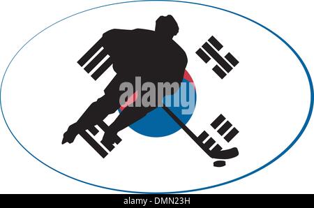 Hockey series icon in national colours Stock Vector