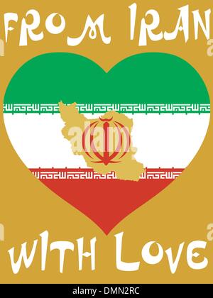 from Iran with love Stock Vector