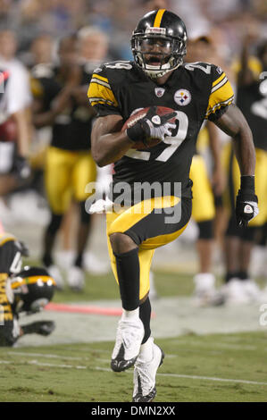 September 3, 2009: Pittsburgh Steelers safety Troy Polamalu #43 enjoys a  break. The Pittsburg Steelers defeated the Carolina Panthers 21-10 at Bank  of America Stadium in Charlotte, North Carolina. (Credit Image: ©