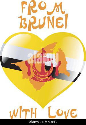 from Brunei with love Stock Vector