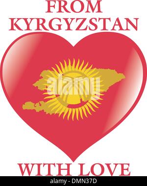 from Kyrgyzstan with love Stock Vector