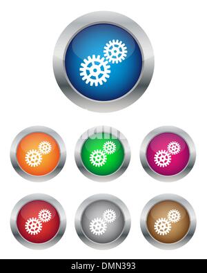 Settings buttons Stock Vector