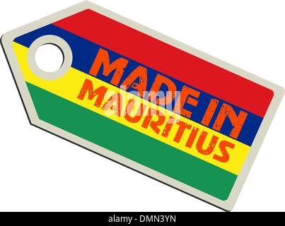 vector label Made in Mauritius Stock Vector