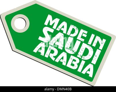 vector label Made in Saudi Arabia Stock Vector