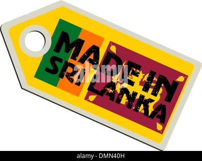 vector label Made in Sri Lanka Stock Vector