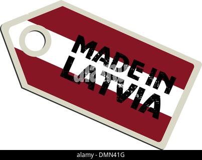 vector label Made in Latvia Stock Vector