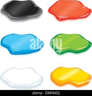 vector paint spill blobs Stock Vector