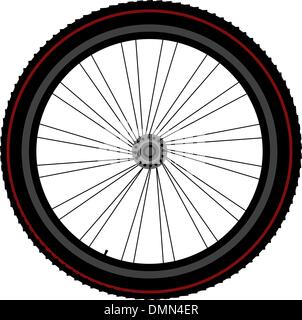 bike wheel tyre disk and gear Stock Vector