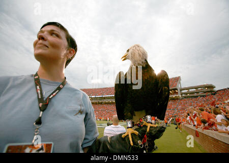 5 September 2009: The Auburn University WAr Eagle gets put on display for the fans during the first half of the the matchup between Louisiana Tech University and Auburn University at Jordan-Hare Stadium in Auburn, AL  (Credit Image: © Southcreek Global/ZUMApress.com) Stock Photo