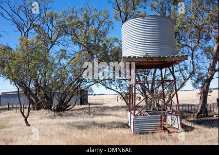 Water tank in outback Australia Stock Photo