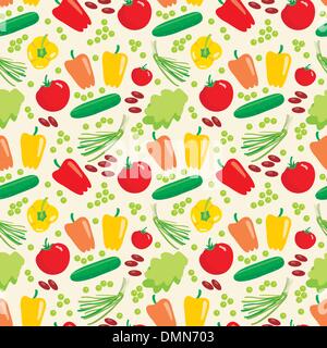 Seamless vegetables pattern Stock Vector