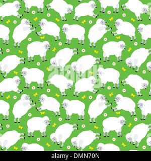Seamless sheeps pattern Stock Vector