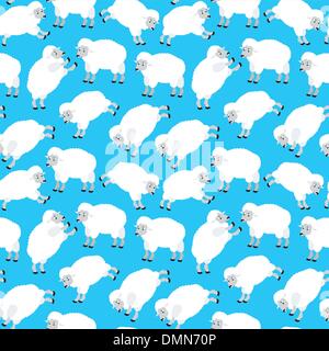 Seamless sheeps pattern Stock Vector