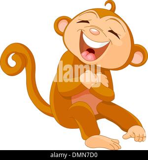 Laughing  monkey Stock Vector