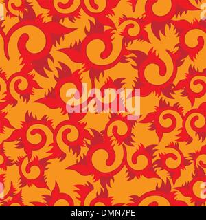 seamless floral fire Stock Vector