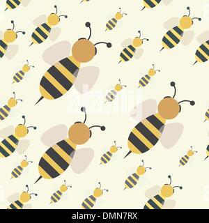abstract bee swarm seamless Stock Vector