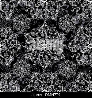 Black seamless pattern Stock Vector