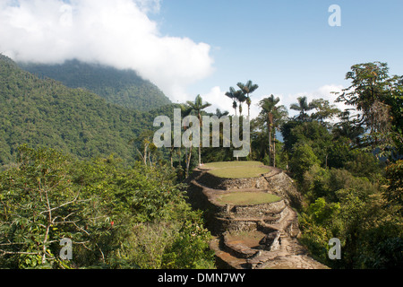 View from the top of the terraces of the 'Lost City' Stock Photo