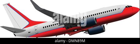 Passenger  Airplane on the air. Vector illustration Stock Vector