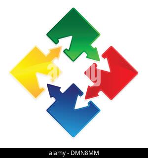 puzzle arrow Stock Vector