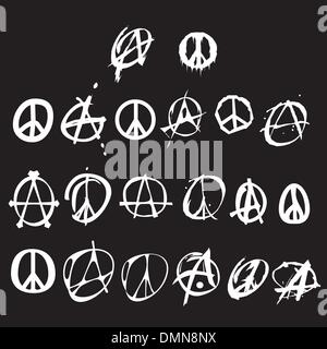 Anarchy And Peace Symbol Logo Stock Vector