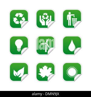 Ecological labels Stock Vector