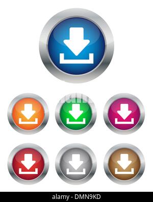 Download buttons Stock Vector