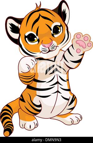 Cute playful tiger cub Stock Vector Image & Art - Alamy