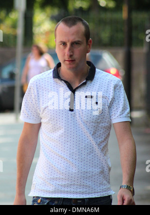 Andrew Whyment 'Coronation Street' stars at the Granada studios Manchester, England - 08.08.12 Stock Photo