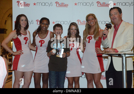 Phillies Ballgirls reveal new uniform at Macy's Center City Philadelphia,  USA - 03.08.12 Stock Photo - Alamy